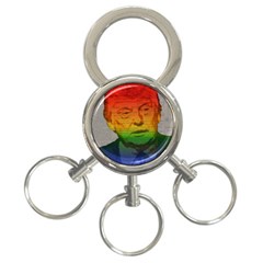 Rainbow Trump  3-ring Key Chains by Valentinaart