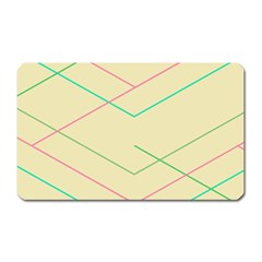 Abstract Yellow Geometric Line Pattern Magnet (rectangular) by Simbadda