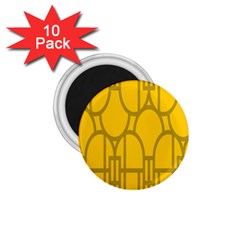 The Michigan Pattern Yellow 1 75  Magnets (10 Pack)  by Simbadda