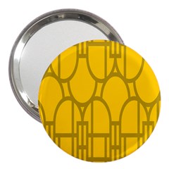 The Michigan Pattern Yellow 3  Handbag Mirrors by Simbadda