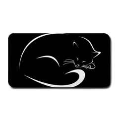 Cat Black Vector Minimalism Medium Bar Mats by Simbadda