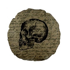 Skull Standard 15  Premium Flano Round Cushions by Valentinaart