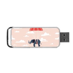 Digital Slon Parashyut Vektor Portable Usb Flash (one Side) by Simbadda