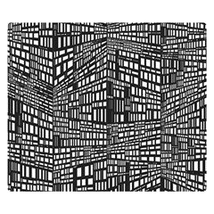 Recursive Subdivision Between 5 Source Lines Screen Black Double Sided Flano Blanket (small)  by Simbadda