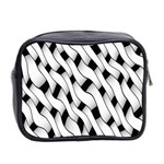 Black And White Pattern Mini Toiletries Bag 2-Side Back