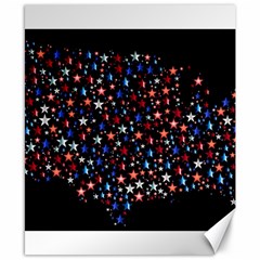 America Usa Map Stars Vector  Canvas 8  X 10  by Simbadda