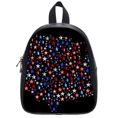 America Usa Map Stars Vector  School Bags (small)  by Simbadda