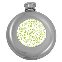 Leaves Pattern Seamless Round Hip Flask (5 Oz) by Simbadda