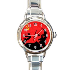 Lenin  Round Italian Charm Watch by Valentinaart