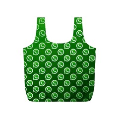 Whatsapp Logo Pattern Full Print Recycle Bags (s)  by Simbadda