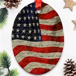 Vintage American flag Ornament (Oval) Front