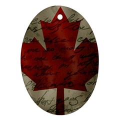 Canada Flag Ornament (oval) by Valentinaart