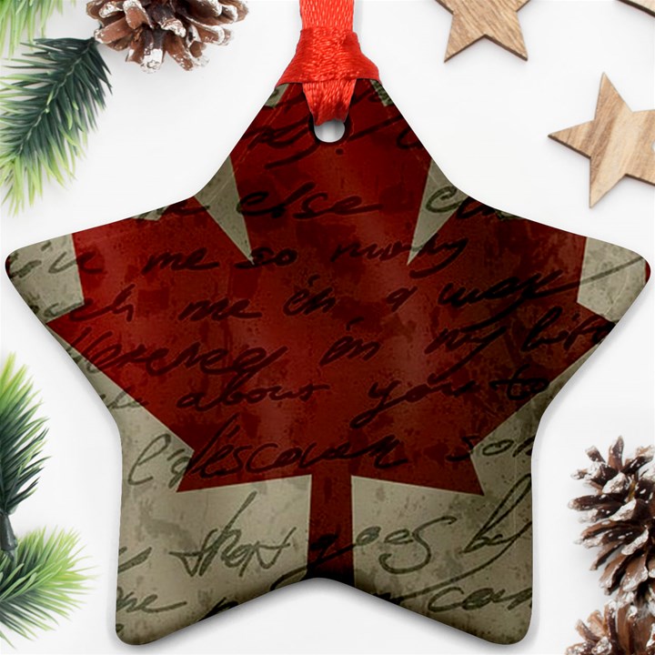 Canada flag Star Ornament (Two Sides)