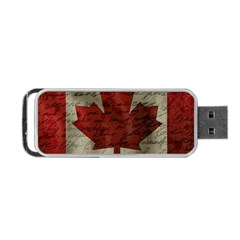 Canada Flag Portable Usb Flash (two Sides) by Valentinaart