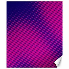 Retro Halftone Pink On Blue Canvas 8  X 10  by Simbadda