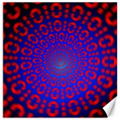 Binary Code Optical Illusion Rotation Canvas 12  X 12   by Simbadda