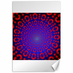 Binary Code Optical Illusion Rotation Canvas 12  X 18   by Simbadda