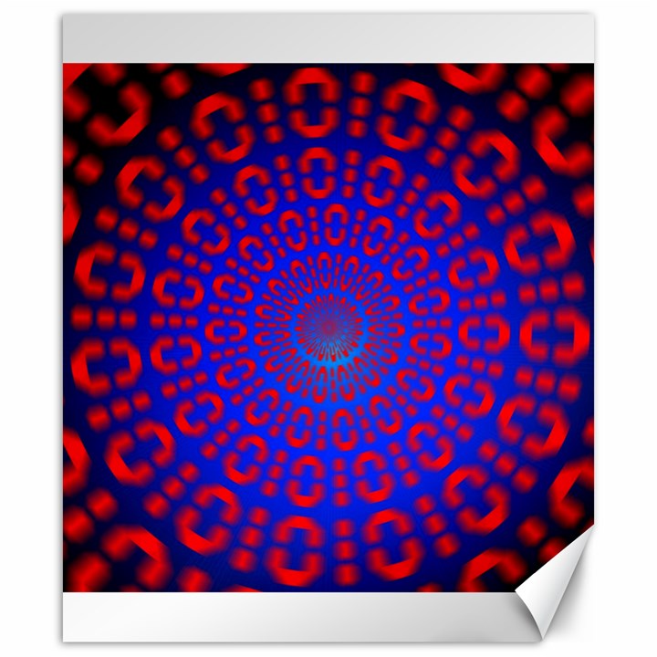 Binary Code Optical Illusion Rotation Canvas 20  x 24  