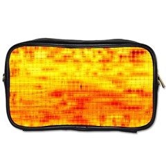 Bright Background Orange Yellow Toiletries Bags 2-side by Simbadda