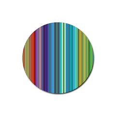 Color Stripes Rubber Coaster (round)  by Simbadda