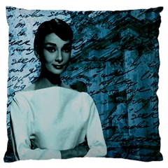 Audrey Hepburn Standard Flano Cushion Case (two Sides) by Valentinaart