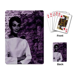 Audrey Hepburn Playing Card by Valentinaart