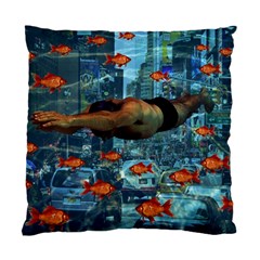 Urban Swimmers   Standard Cushion Case (two Sides) by Valentinaart