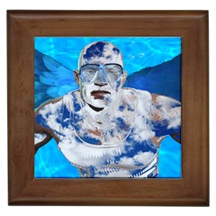 Swimming Angel Framed Tiles by Valentinaart