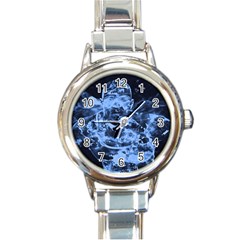 Blue Angel Round Italian Charm Watch by Valentinaart