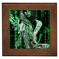 Cyber Angel Framed Tiles by Valentinaart