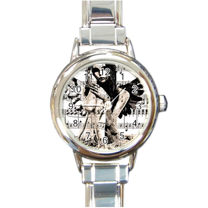 Vintage angel Round Italian Charm Watch