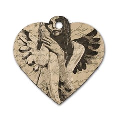 Vintage Angel Dog Tag Heart (one Side) by Valentinaart