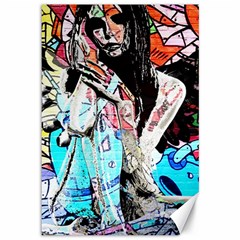 Graffiti Angel Canvas 12  X 18   by Valentinaart