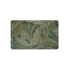 Vintage Background Green Leaves Magnet (name Card) by Simbadda