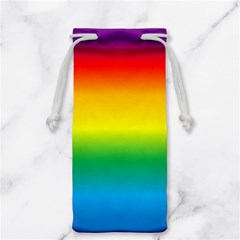 Rainbow Background Colourful Jewelry Bag by Simbadda