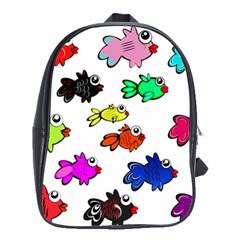 Fishes Marine Life Swimming Water School Bags(large)  by Simbadda