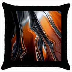 Fractal Structure Mathematics Throw Pillow Case (black) by Simbadda