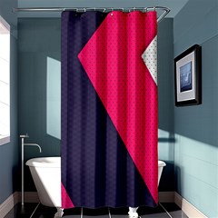 Pink Pattern Shower Curtain 36  X 72  (stall)  by Simbadda