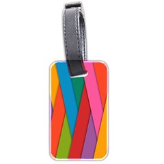 Colorful Lines Pattern Luggage Tags (two Sides) by Simbadda