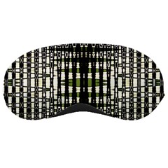 Interwoven Grid Pattern In Green Sleeping Masks by Simbadda