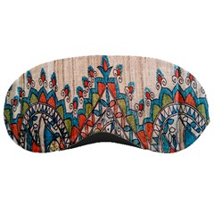 Blue Brown Cloth Design Sleeping Masks by Simbadda