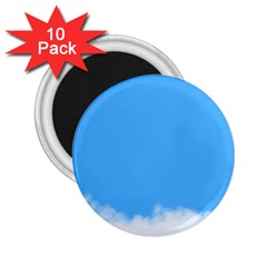 Blue Sky Clouds Day 2 25  Magnets (10 Pack)  by Simbadda