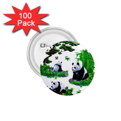 Cute Panda Cartoon 1 75  Buttons (100 Pack)  by Simbadda