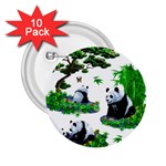 Cute Panda Cartoon 2.25  Buttons (10 pack)  Front