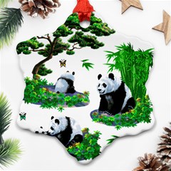 Cute Panda Cartoon Ornament (snowflake) by Simbadda