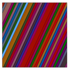 Color Stripes Pattern Large Satin Scarf (square) by Simbadda