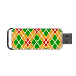 Colorful Color Pattern Diamonds Portable USB Flash (Two Sides) Back