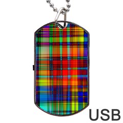 Abstract Color Background Form Dog Tag Usb Flash (two Sides) by Simbadda