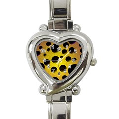 Background Design Random Balls Heart Italian Charm Watch by Simbadda