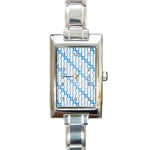 Batik Pattern Rectangle Italian Charm Watch Front